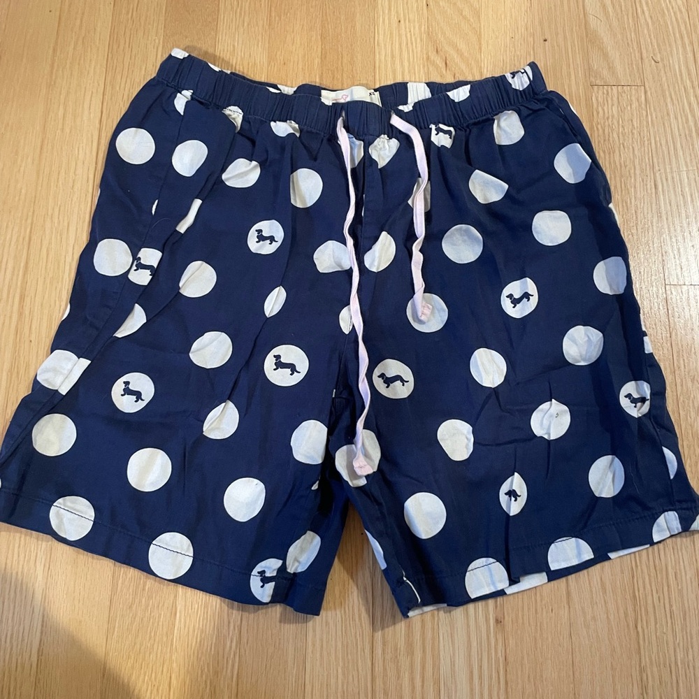 Peter Alexander Navy Polka Dot PJ Shorts with White Dots